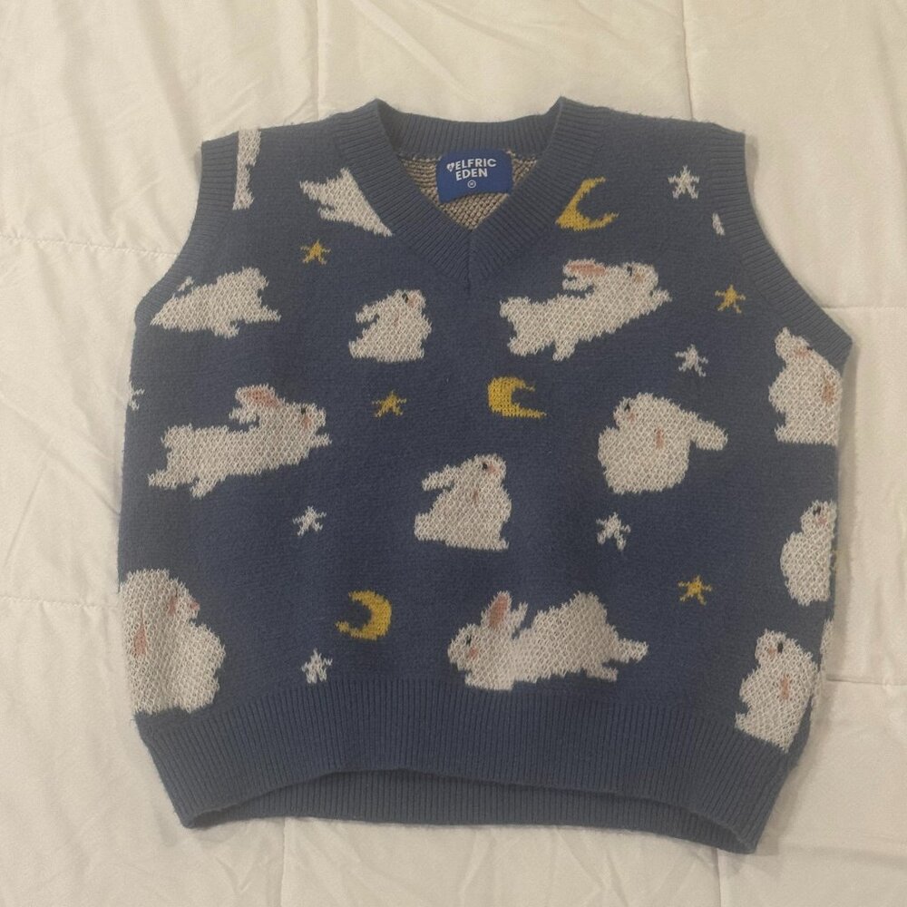 Men's Aelfric Eden V-Neck Knitted Graphic Sweater Vest